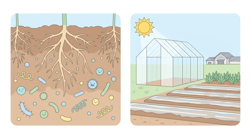 Crumb Soil Structure, pH, EC, and Soil Solarization