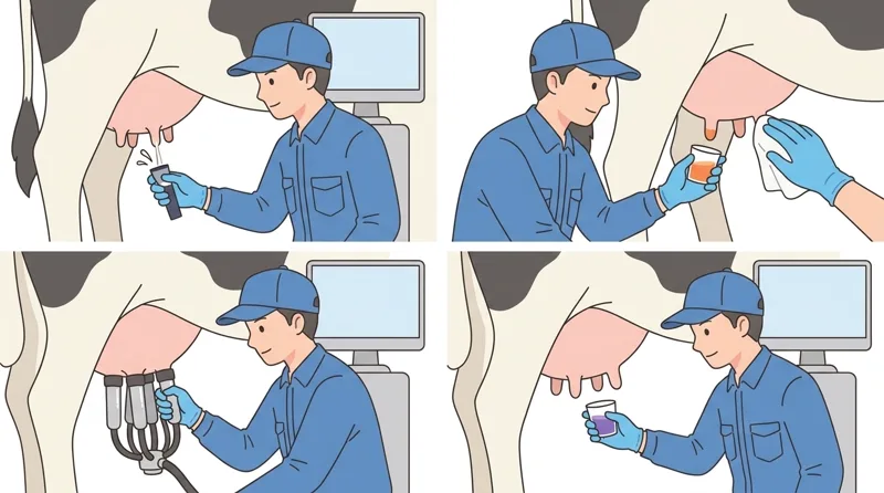 Quy trình vắt sữa, phòng viêm vú, cạn sữa và gọt móng ở bò sữa