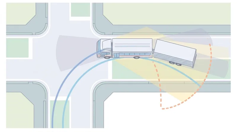 Inner/Outer Wheel Difference, Rear Overhang, and Blind Spots