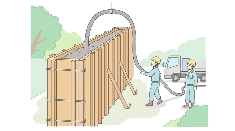 In the formwork construction shown in the figure, which method is correct to prevent a 'fo