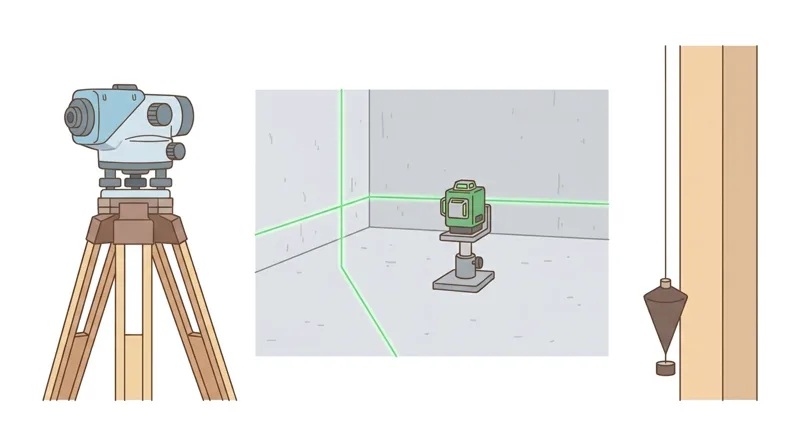 Layout Marking (Sumidashi), Surveying Instruments, and Site Terms