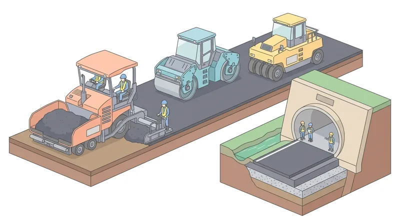 Road Paving, River Works, Tunnels, and Water/Sewer Civil Works
