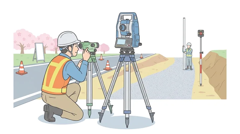 Instrumen Survei (Waterpass, Total Station, GNSS) dan Simbol Gambar