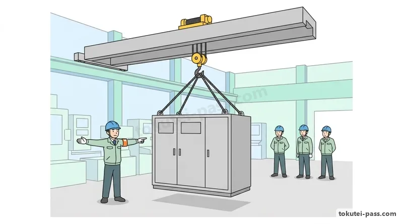 Keselamatan Kerja Crane & Pengikatan Beban / Tamagake (Pelatihan Keterampilan ≥ 1t, 1 Juru Aba-aba, Faktor Keamanan ≥ 6, Sudut Angkat ≤ 60°)