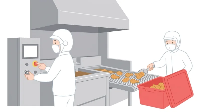 On a line where the control standard (CCP) of the frying process for fried chicken is "oil