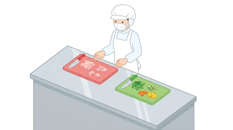 Which is the correct method to prevent cross-contamination?