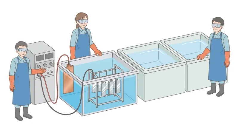 Mục đích mạ, độ pH và tiền xử lý (Tẩy dầu mỡ, tẩy axit, rửa nước)