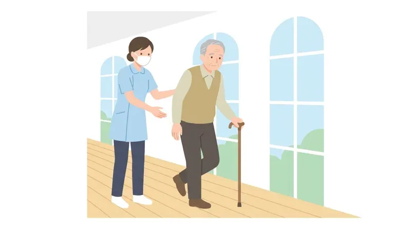 When User A, who has right-side hemiplegia (paralysis), walks using a cane, which combinat