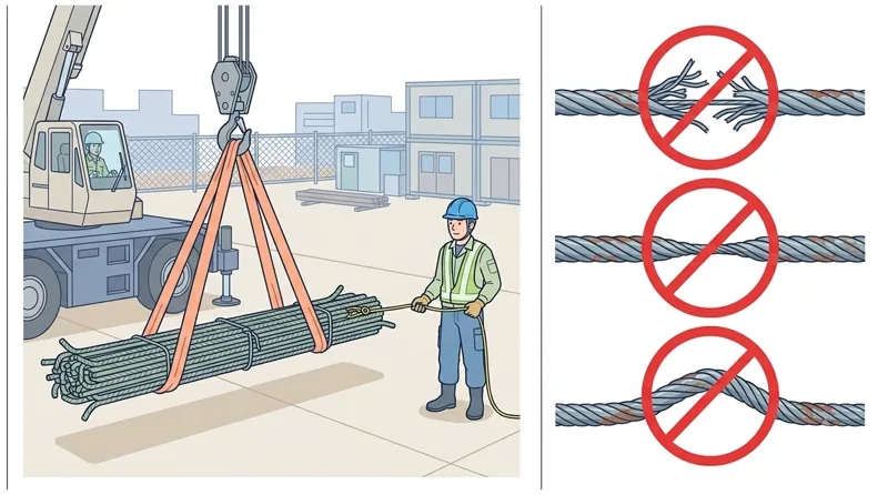 Keselamatan Crane & Pengikatan Beban (Tamagake) serta Kriteria Afkir Wire Rope